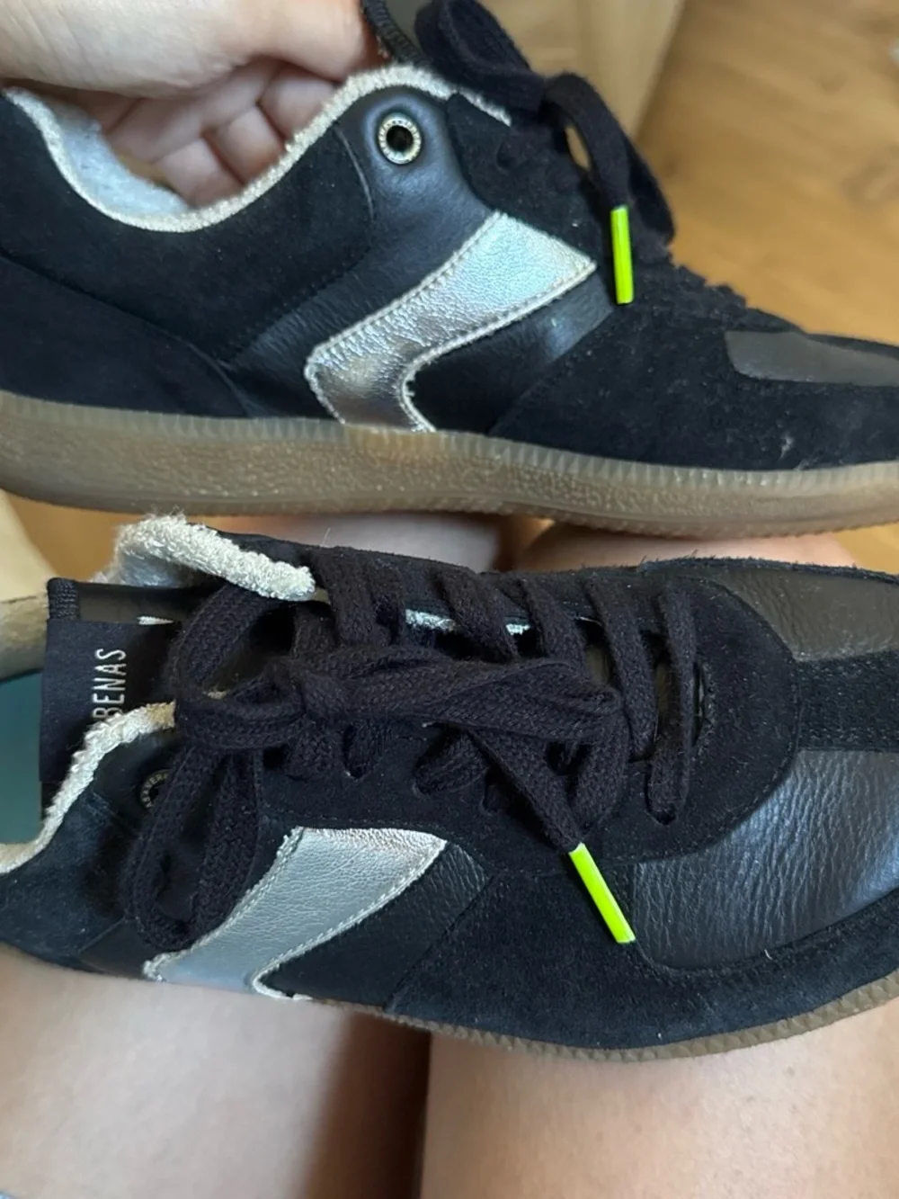 Verbenas Black Suede Lace-Up Sneakers